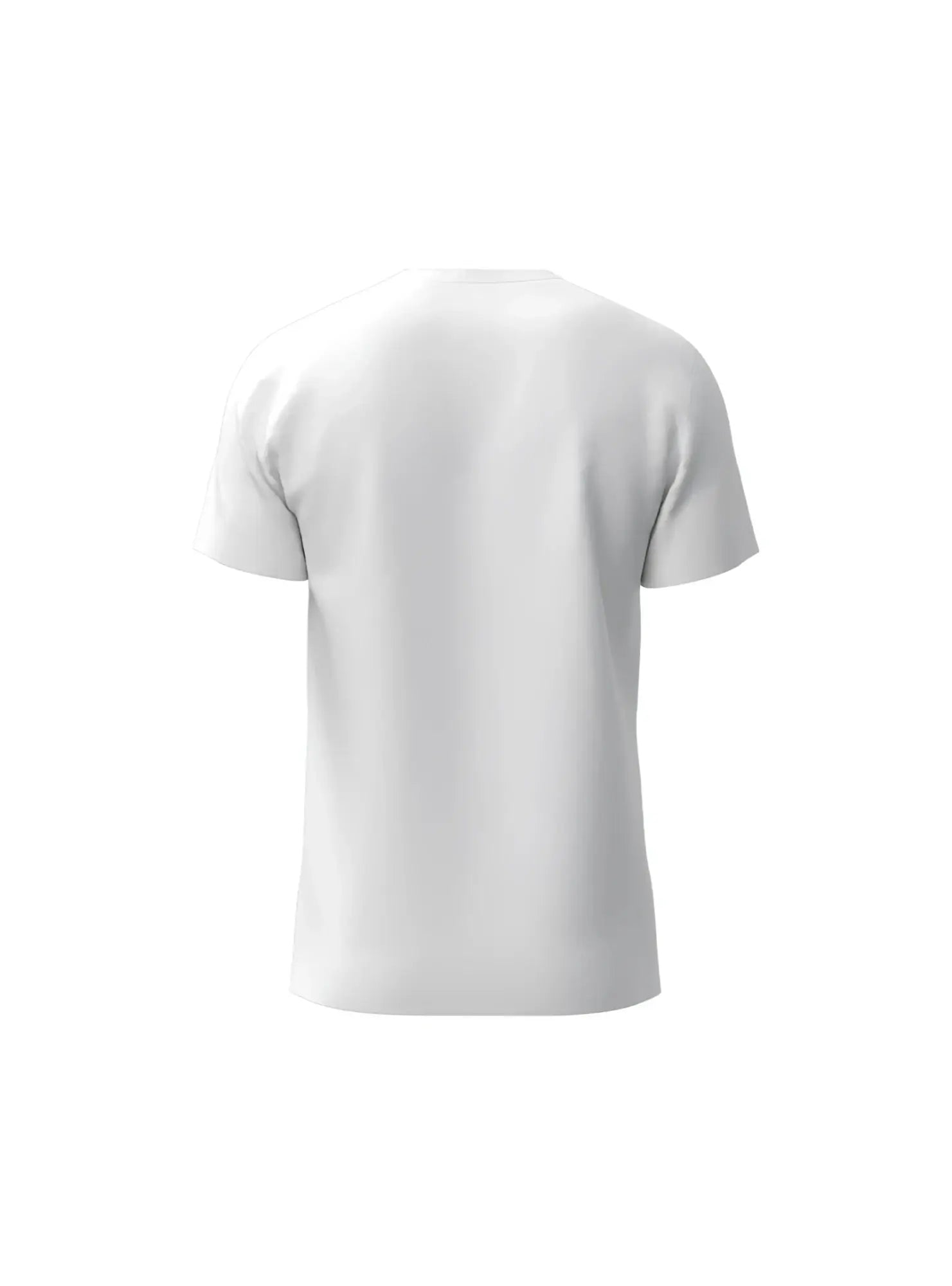 White short-sleeved crew neck t-shirt made of soft cotton fabric perfect for casual wear