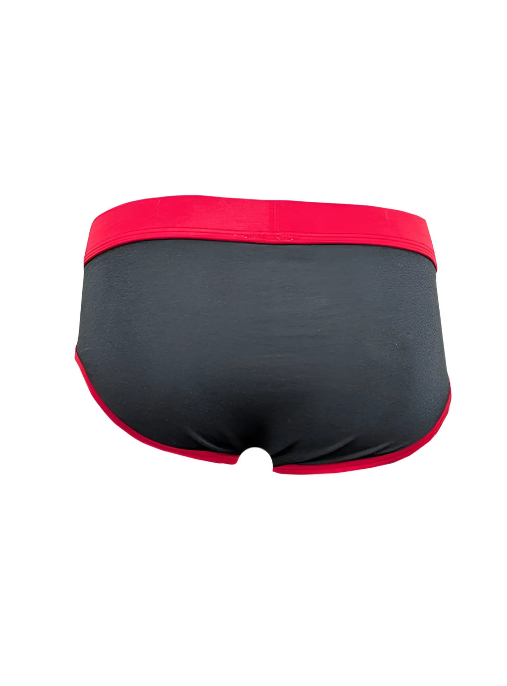 Black CottonFlex briefs with red waistband and trim made of soft breathable cotton for everyday comfort