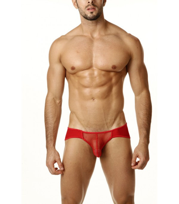 Funda transparente para bikini para hombre, color rojo, talla 127, talla S