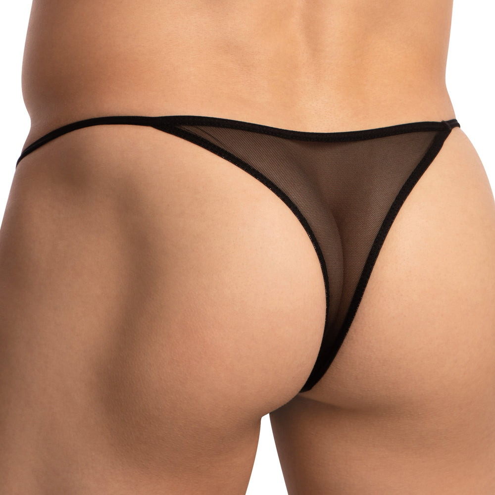 Tanga transparente con espalda en V CMK074 para hombre