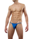 Blue athletic briefs cover male string bikini underwear and swimwear royal blue size m visible from the front