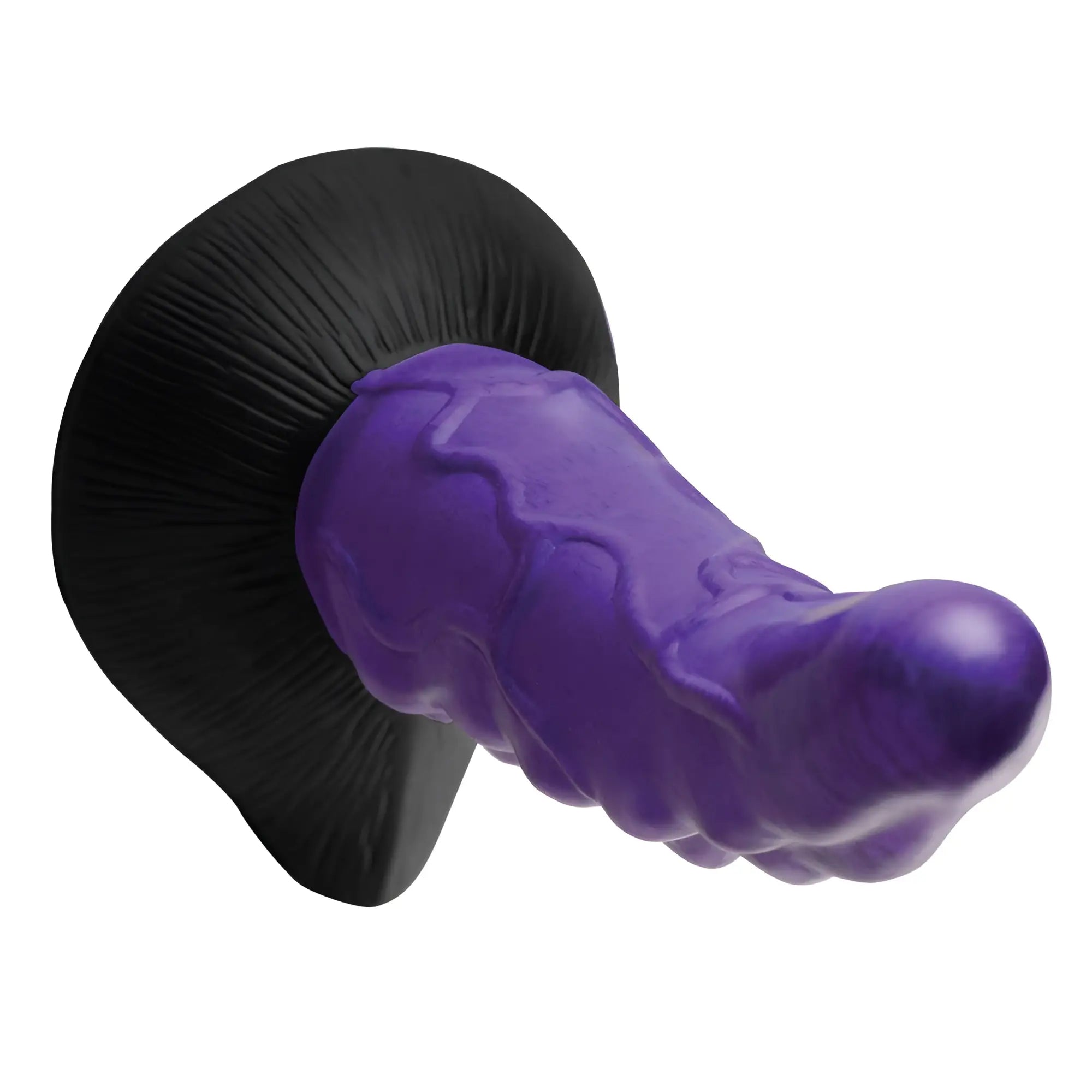 Creature Cocks Orion Invader: A purple, veiny, alien-style silicone dildo with a black, mushroom-shaped suction base.