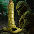 Creature Cocks Scaly Swamp Monster 3-foot green, textured monster-themed dildo set against a swampy, creature-filled scene.