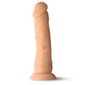 Curve Toys Easy Riders 7-inch flesh-toned silicone dildo with realistic texture and a flat suction-cup base.