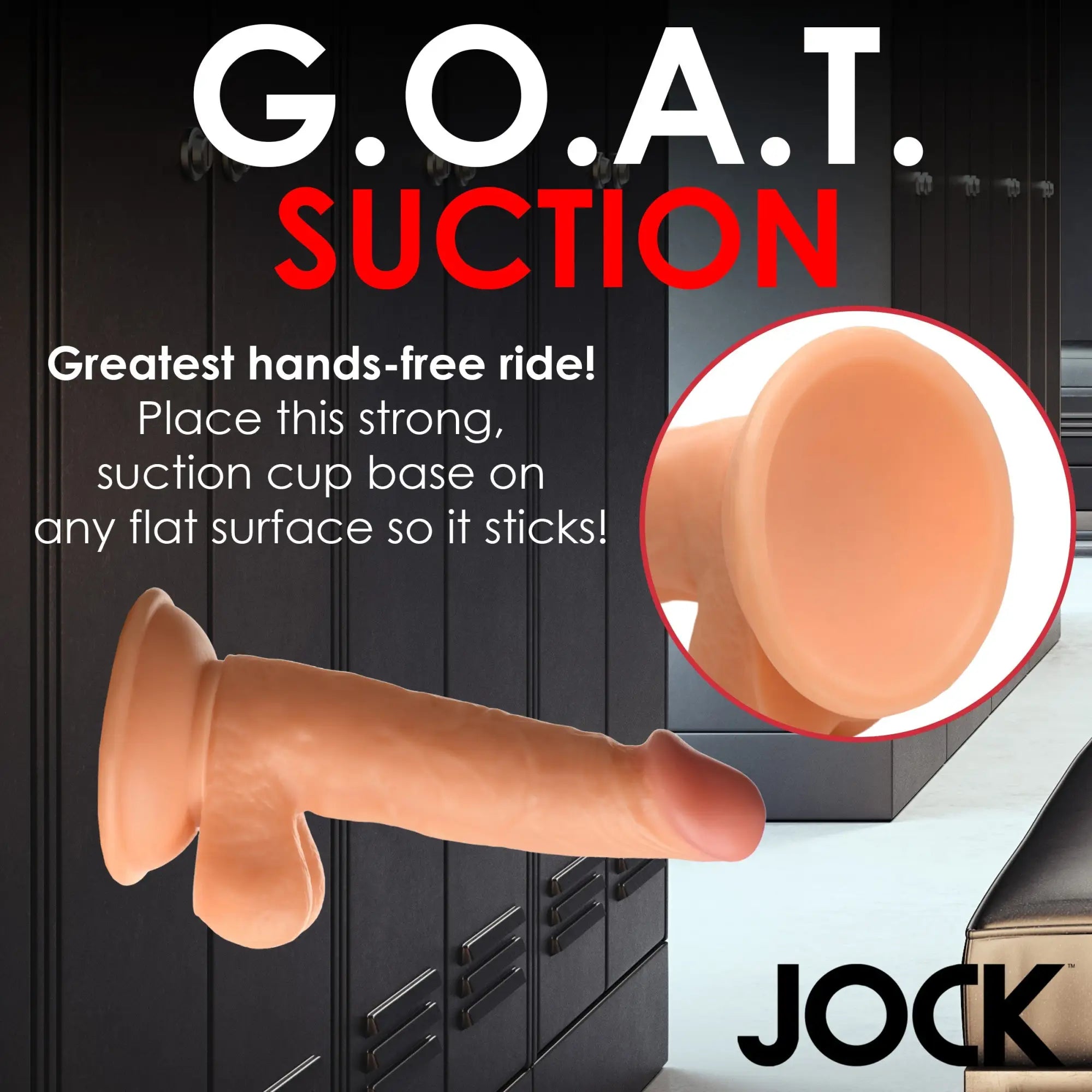 Curve Toys Football Frank 7-inch flesh-toned dildo featuring a strong suction cup base for hands-free use.