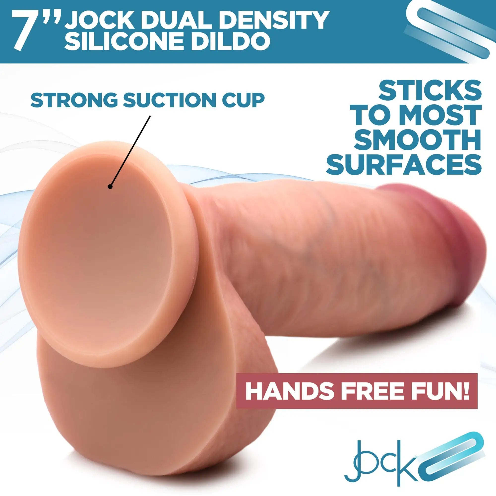 Curve Toys 7-inch realistic dual-density silicone dildo with integrated balls and a strong base suction cup.
