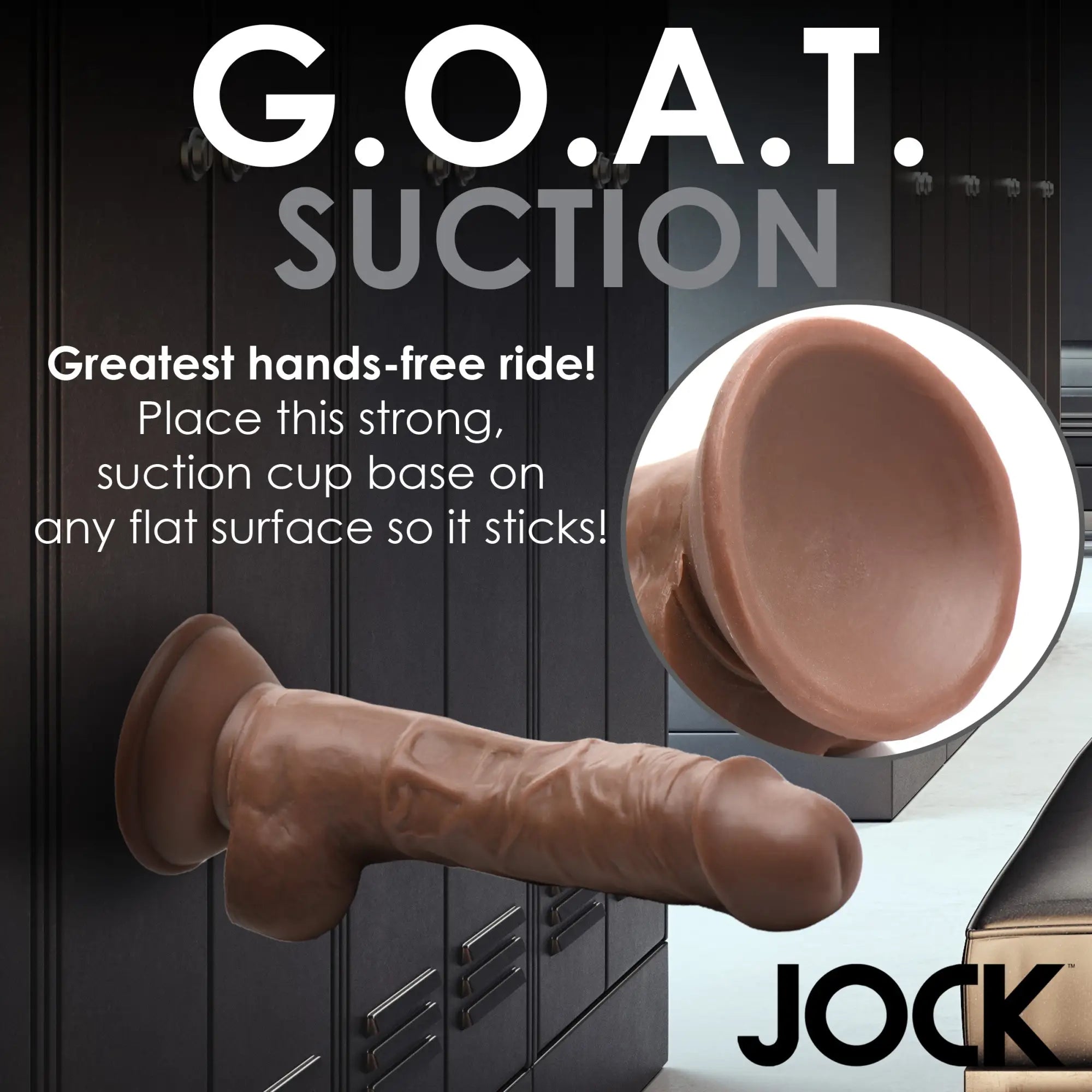 Brown 7-inch Curve Toys Weightlifting Wesley dildo featuring a realistic design and a strong suction cup base.