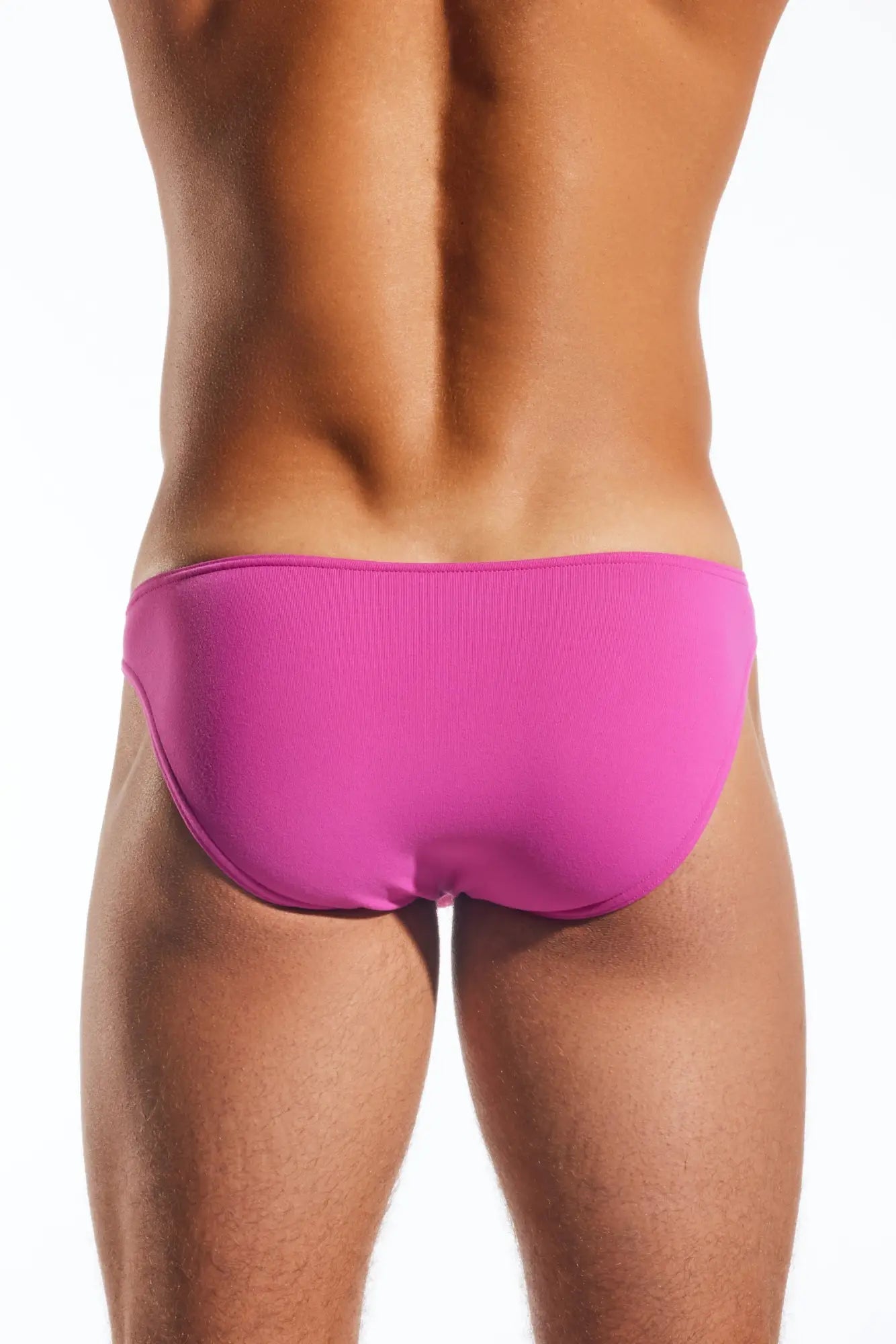 Cx01 brief bright pink swim trunks with smooth form fitting design for comfortable swimming and beachwear