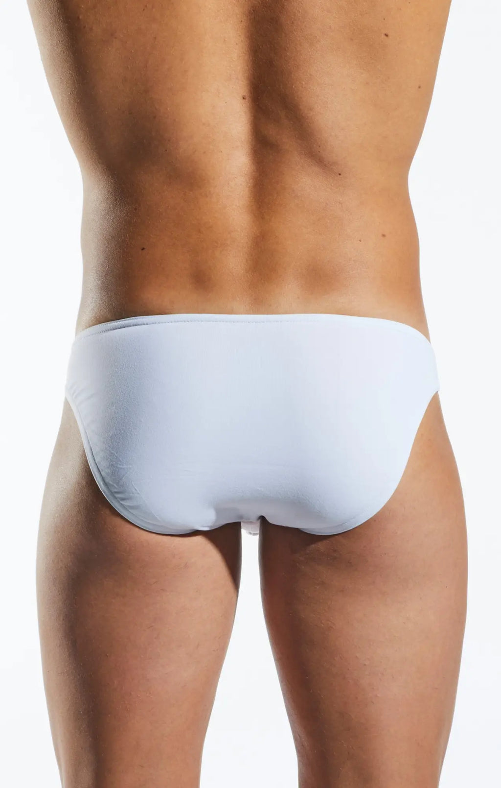 White cx01 brief with smooth form-fitting design made of soft breathable fabric for comfortable everyday wear