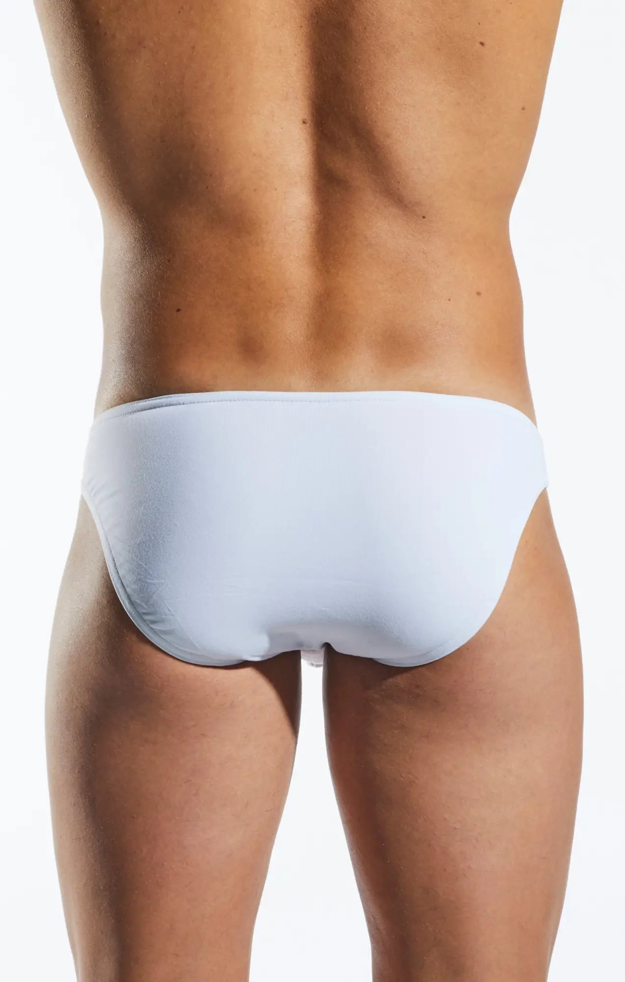 White cx01 brief with smooth form-fitting design made of soft breathable fabric for comfortable everyday wear