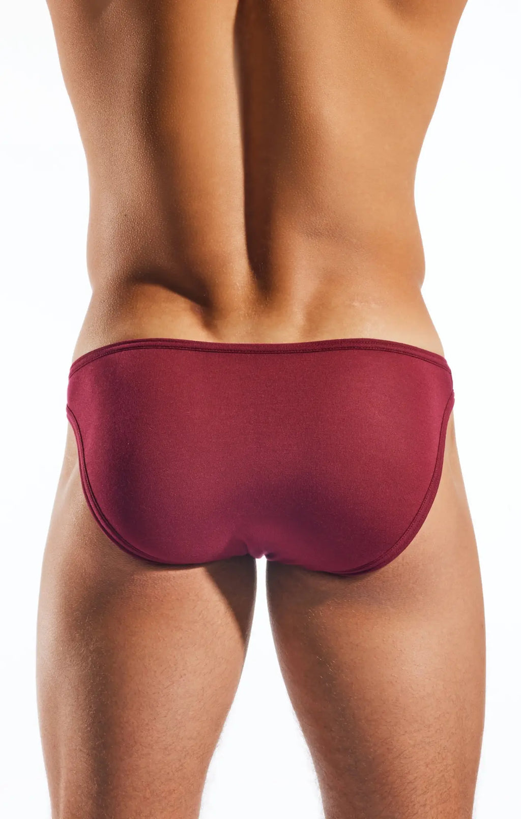 Cx01md brief sleek deep red swim trunks with smooth form-fitting fabric and clean seams for comfortable wear