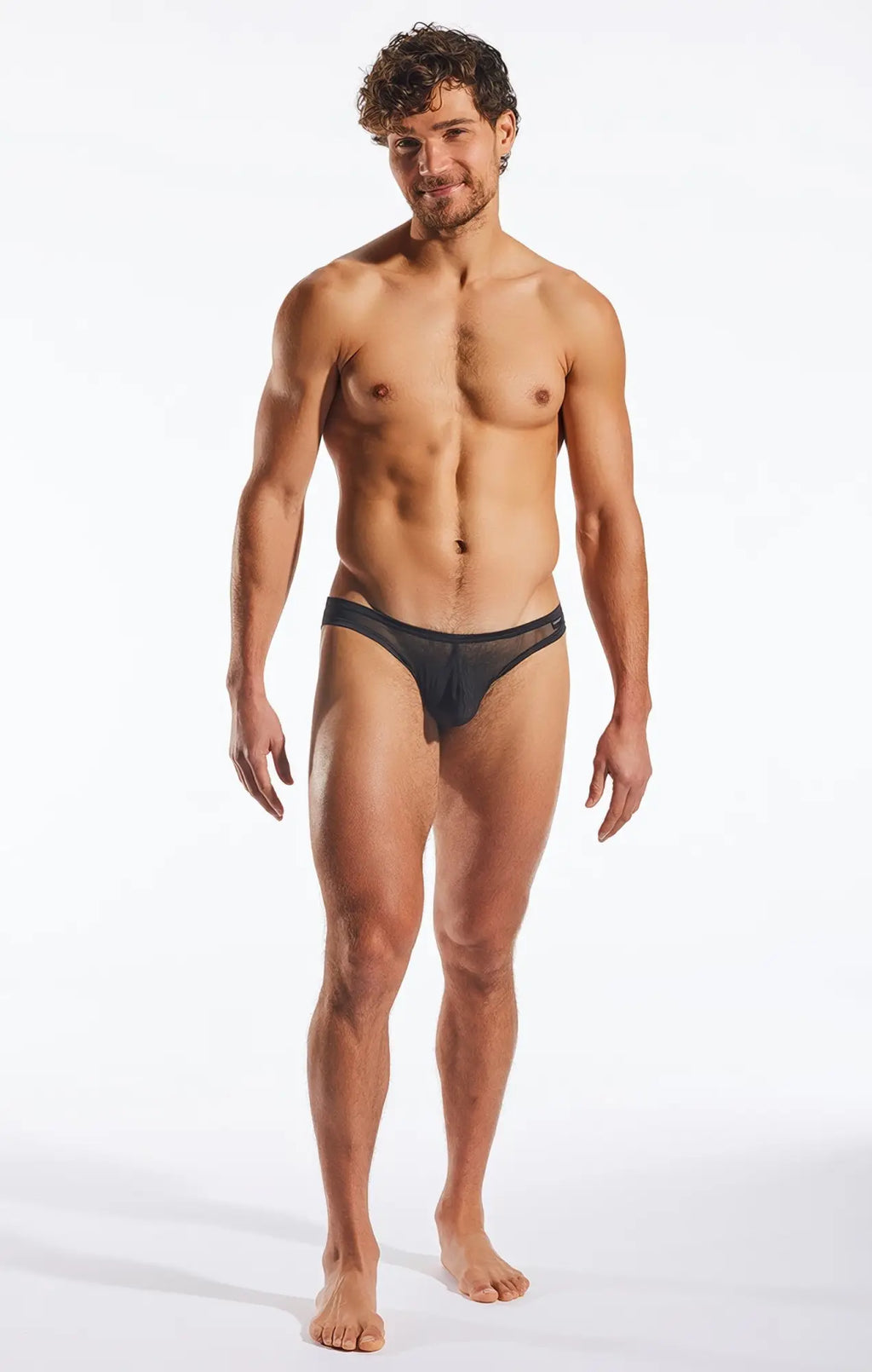 Black sheer mesh briefs cx01me featuring transparent fabric and delicate design for comfortable everyday wear