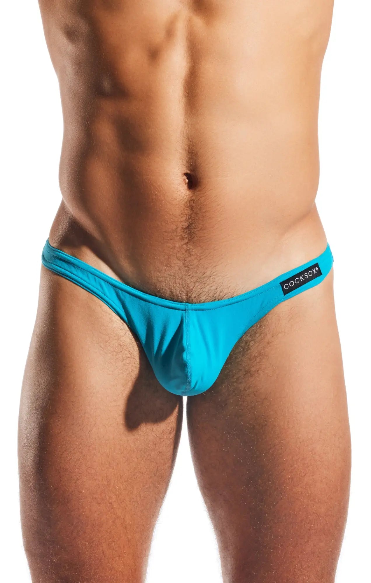 Bright turquoise cockson CX05 thong made of smooth stretchy fabric for comfortable everyday wear