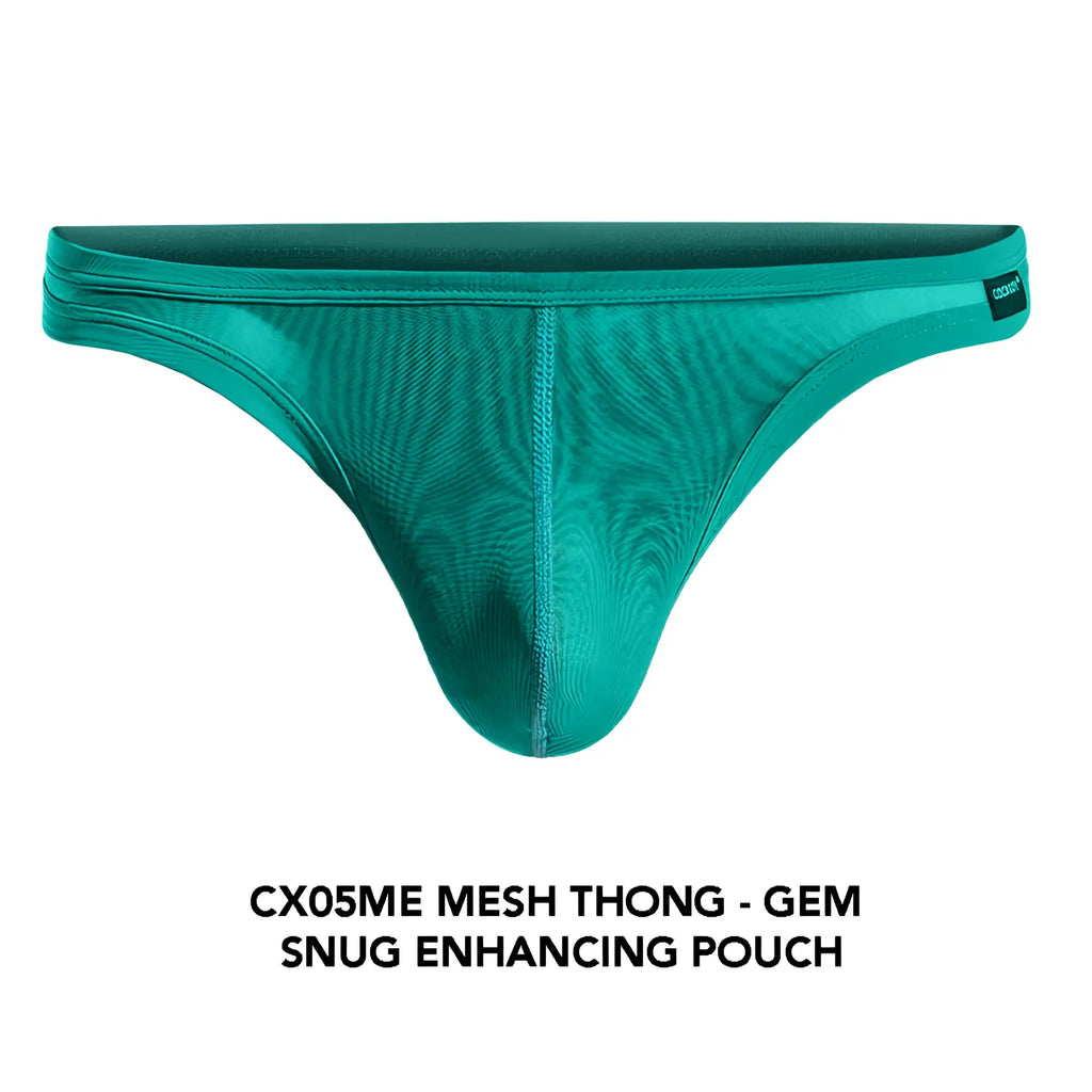 Teal mesh thong cx05me with snug enhancing pouch design made for comfort and style