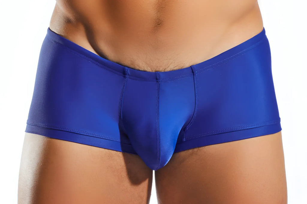 Vibrant royal blue cx08 swim trunk men’s briefs with smooth stretchy fabric and contoured form-fitting design