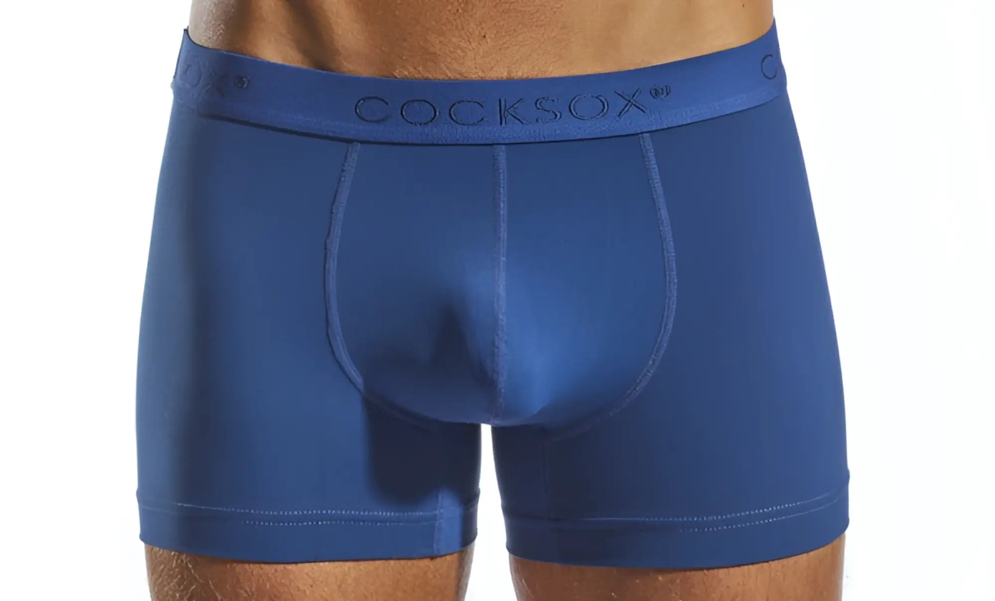 Blue cocksxox cx12 boxer men’s boxer briefs with smooth form fitting design and reinforced stitching
