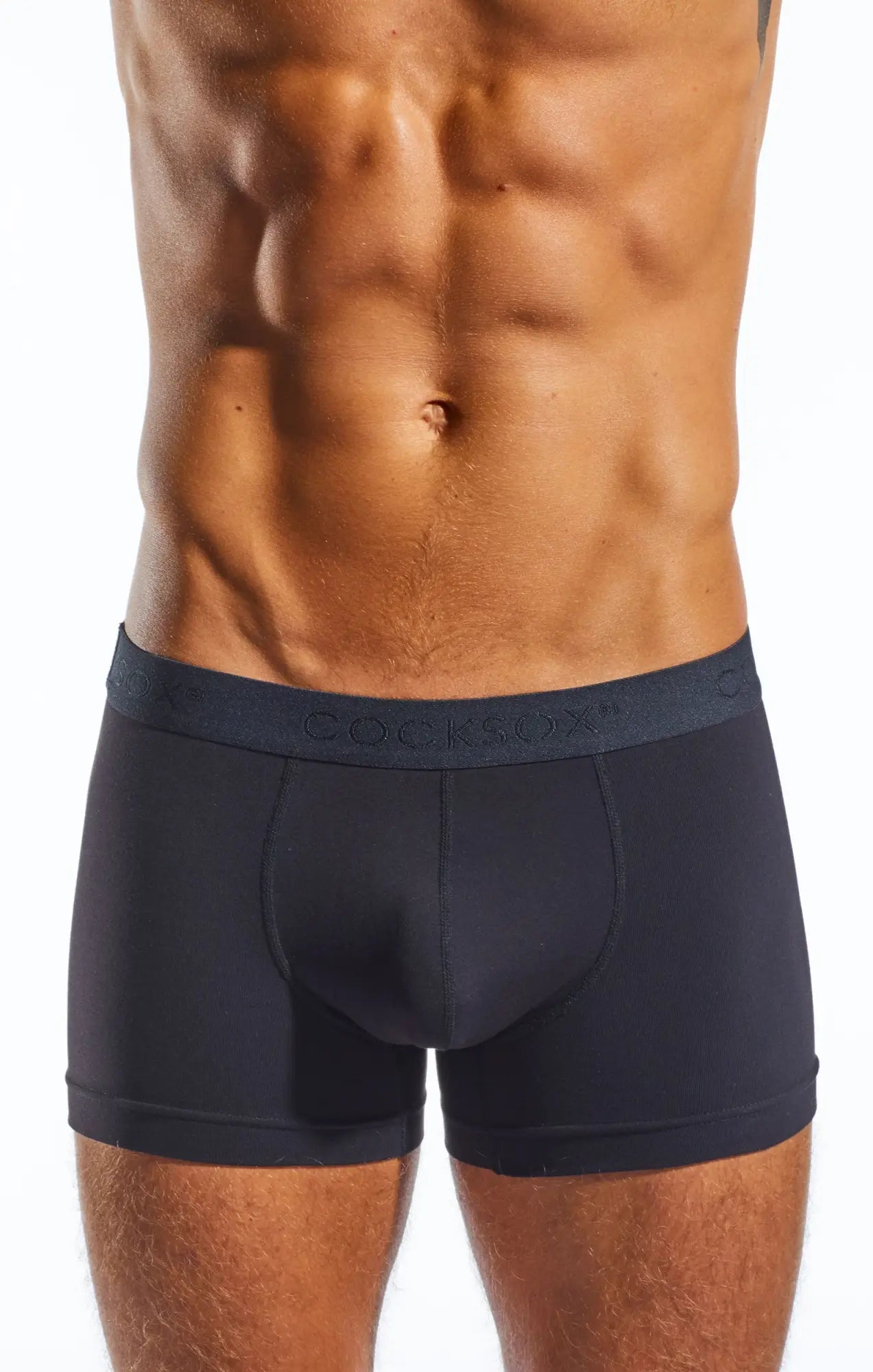 Dark navy cx12 boxer briefs with matching elastic waistband featuring coolrdx brand name in subtle lettering