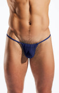 Navy blue mesh thong cx14me mesh slingshot with breathable fabric for comfortable daily wear