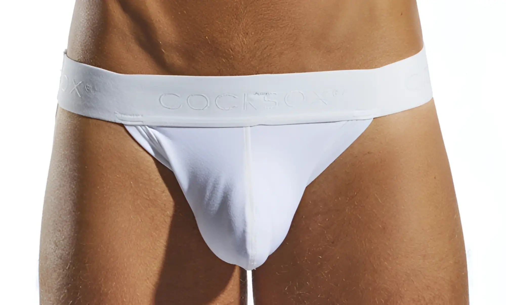 White cockbox cx21n jockstrap briefs with smooth form-fitting design providing comfortable support