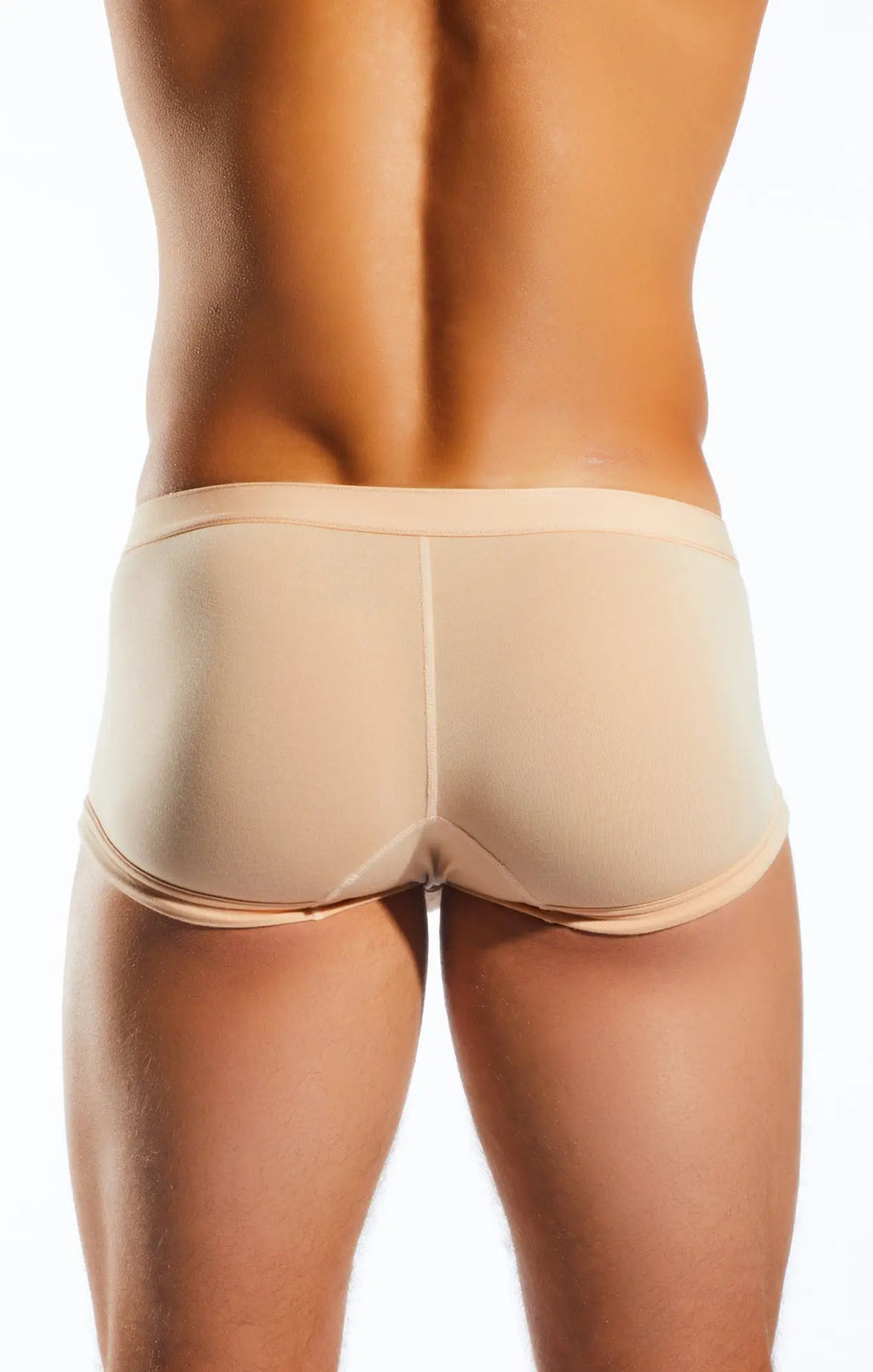 Beige sheer mesh briefs cx68md trunk with smooth form-fitting design for comfortable everyday wear