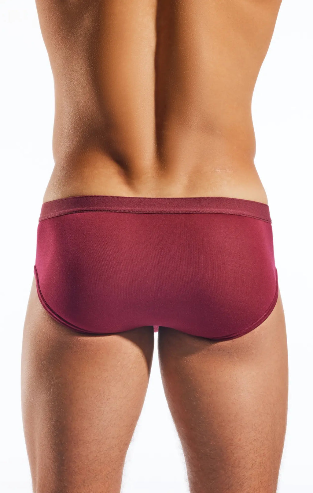 Maroon cx76md sports briefs with smooth, form-fitting fabric and a snug waistband for active use