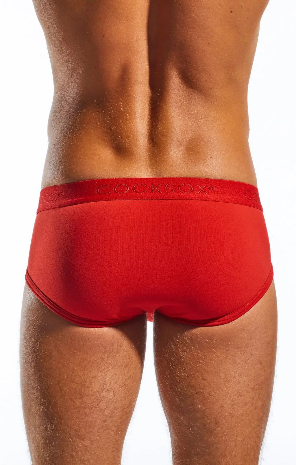 Red cocksox cx76n sports brief in red with matching elastic waistband made from comfortable fabric