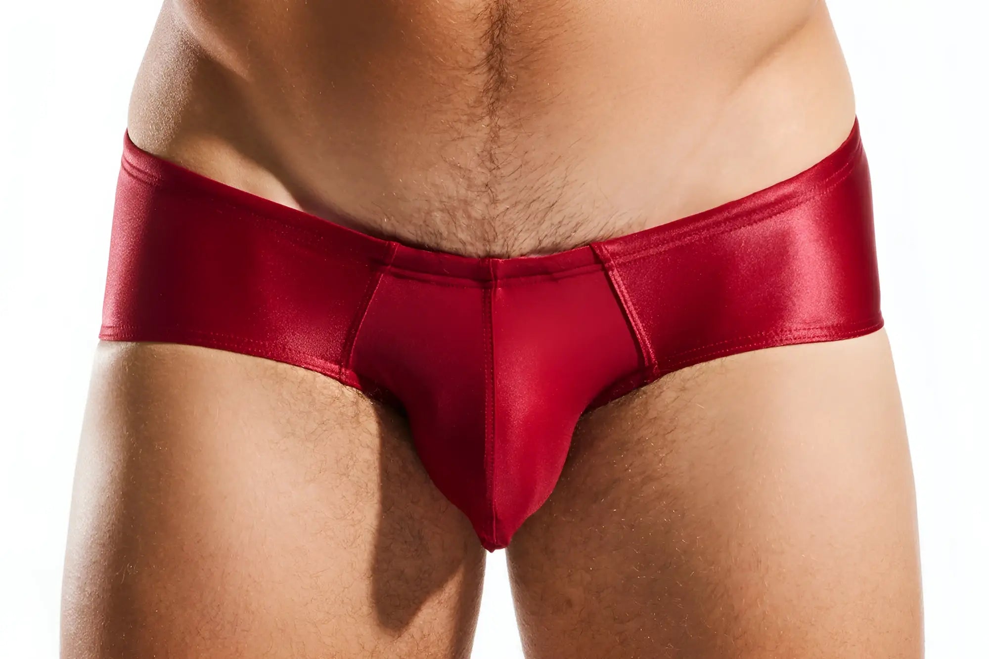 Red metallic boy leg swim brief cx79gs with sleek form-fitting design ideal for swimming and beachwear