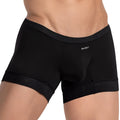 Black daddy brand men’s boxer briefs daddyddg016 with textured waistband and leg openings for comfortable wear