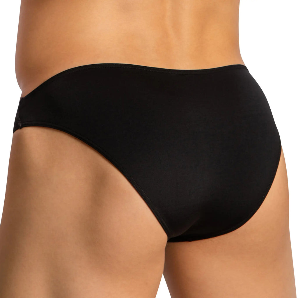 Black daddy ddi017 bikini briefs with a smooth form-fitting design for comfortable everyday wear