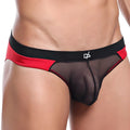 Daniel Alexander DAI055 bikini brief in black and red mesh with a sleek modern design