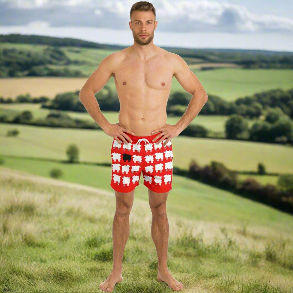 Maris Equi Black Sheep Diana Inspired Men's Swim Shorts / Trunks
