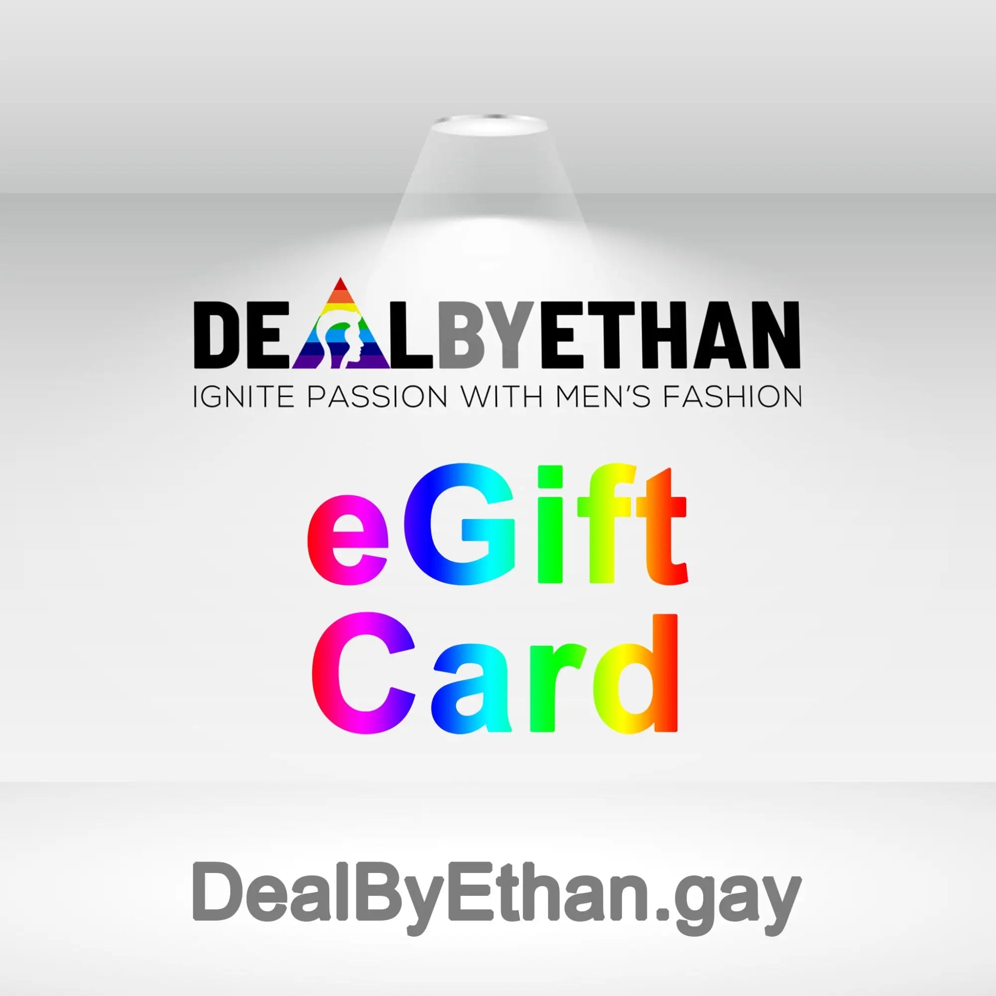 Dealbyethan gay egift card with vibrant rainbow colors for online purchases and gifting