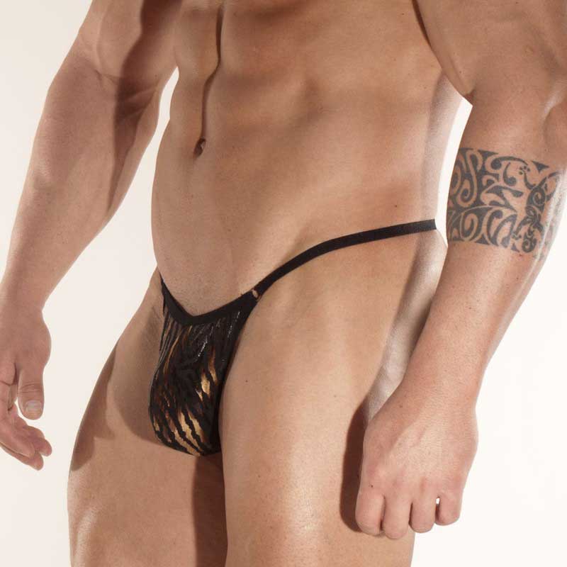 Tanga Don Moris con aros metálicos de cebra DM031761 Talla L