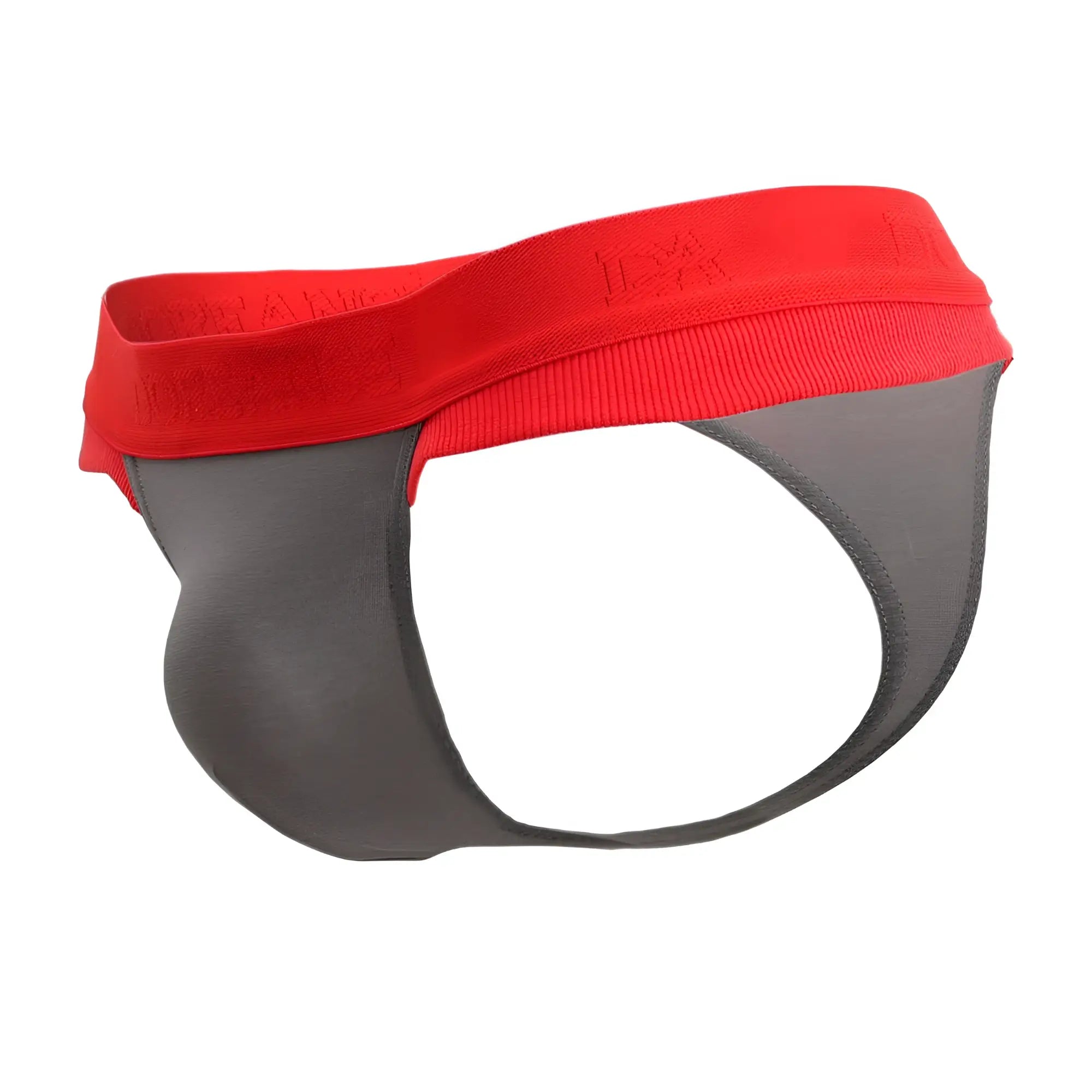 Red and gray Doreanse 1258-SMK Warrior athletic briefs with ribbed waistband for comfortable active wear