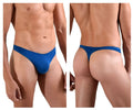 Blue doreanse 1280-BLU hang-loose thong made of smooth stretchy fabric shown from the back side