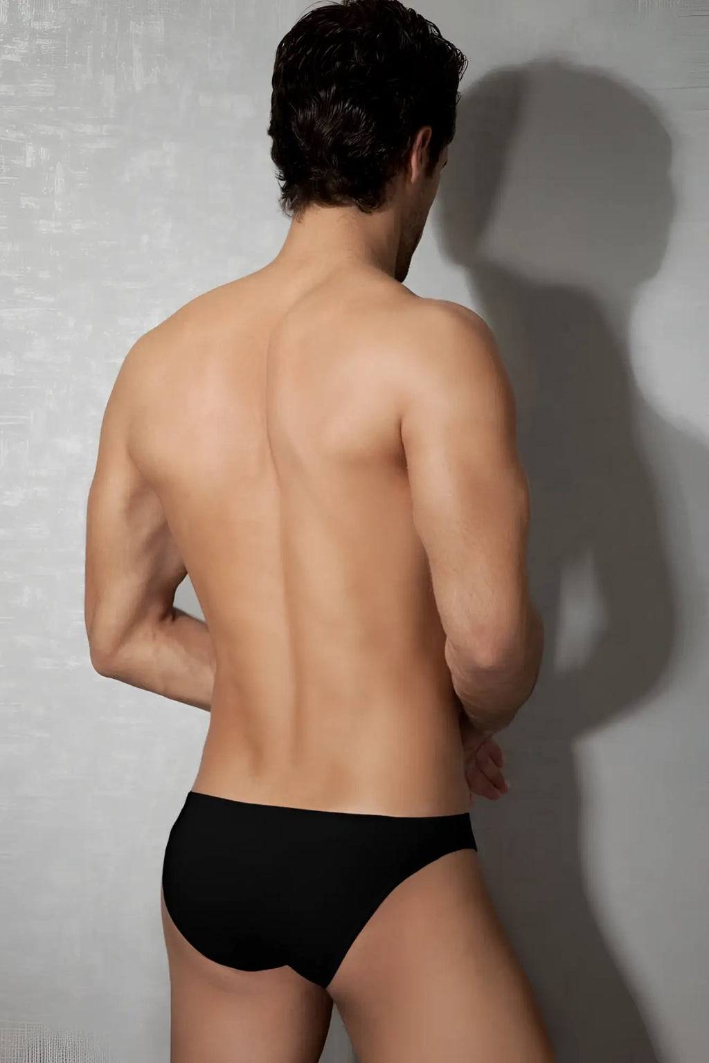 Doreanse 1281-blk hang-loose bikini brief in black with smooth form-fitting fabric for comfortable everyday wear