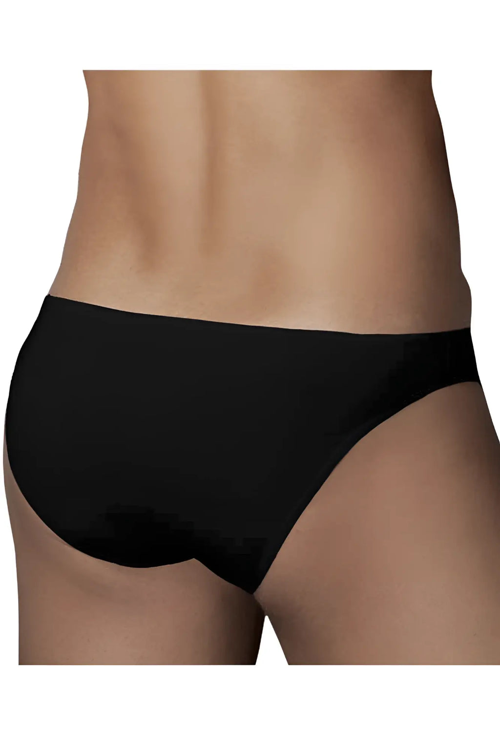 Doreanse 1281-blk hang-loose bikini brief in black with smooth, form-fitting design for comfortable wear
