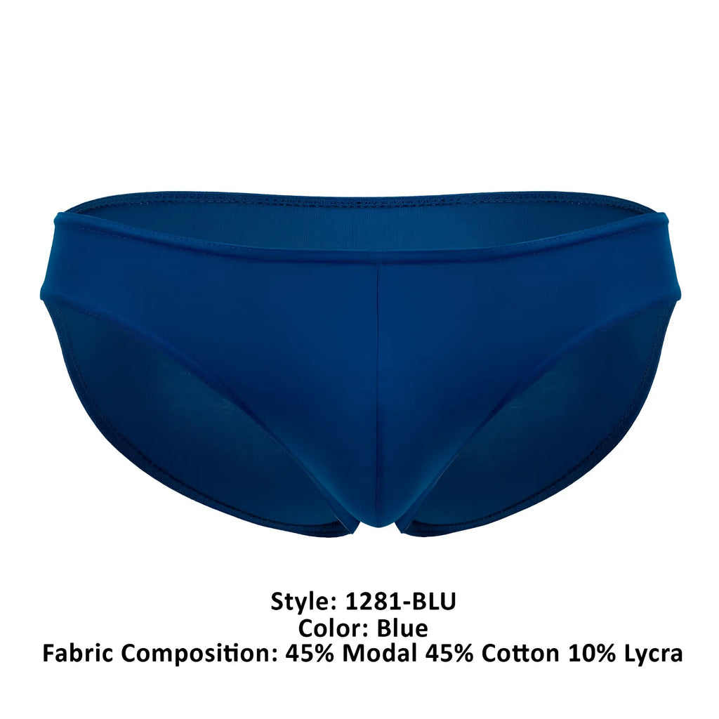 Doreanse 1281-blu hang-loose briefs blue swim trunks made of 45% modal 45% cotton and 10% lycra