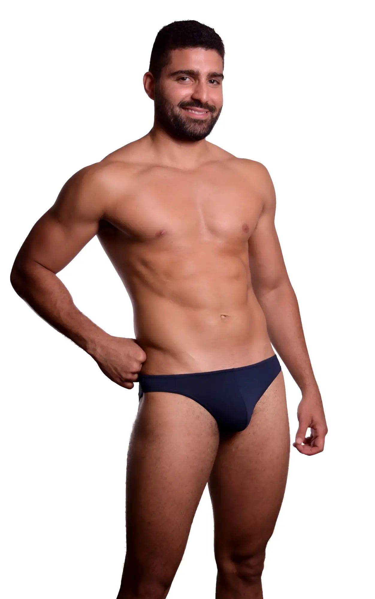 Doreanse 1281-nvy hang-loose bikini brief in navy blue made of soft breathable fabric for comfortable everyday wear