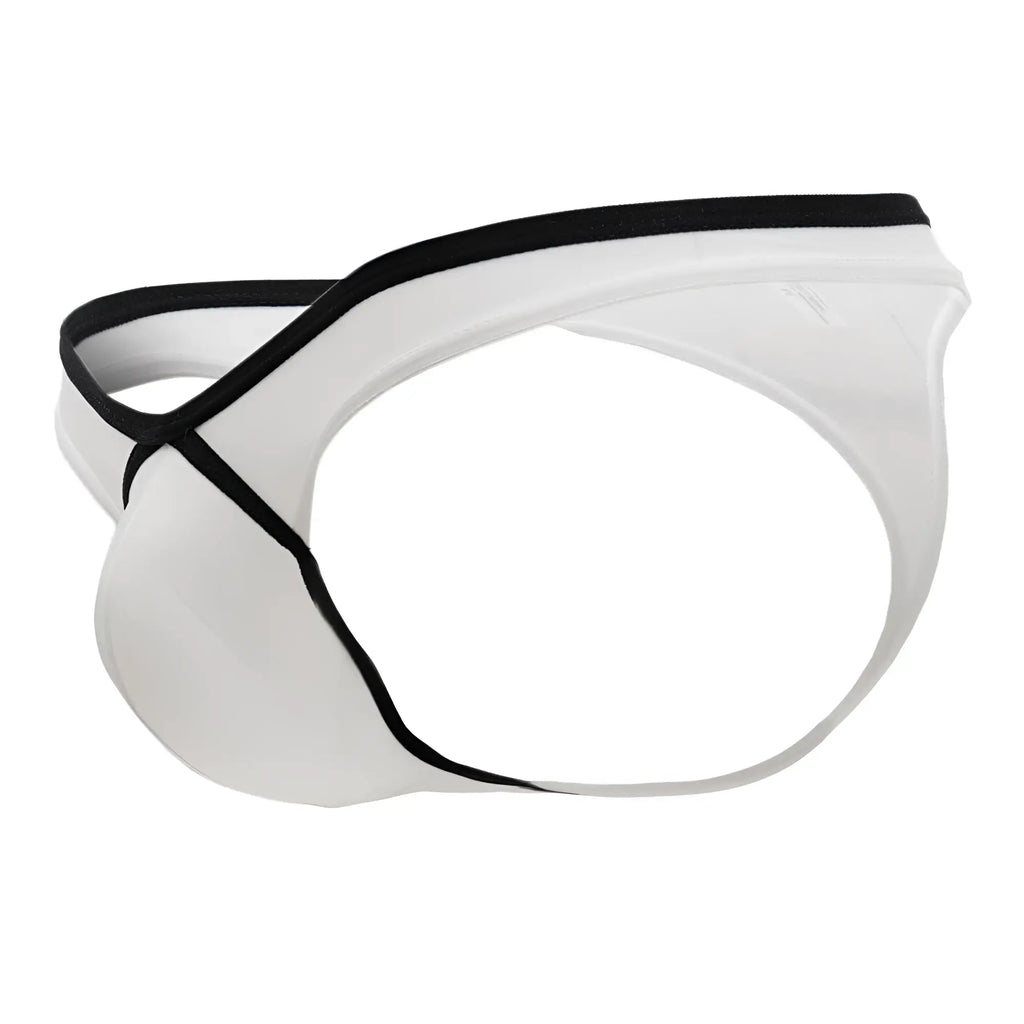 Doreanse 1332-wht loop thong athletic briefs in white and black with sleek form-fitting design for active wear