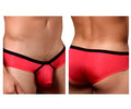 Doreanse 1377-FUC boost cheeky brief in fuchsia with red and black sleek form-fitting design for men