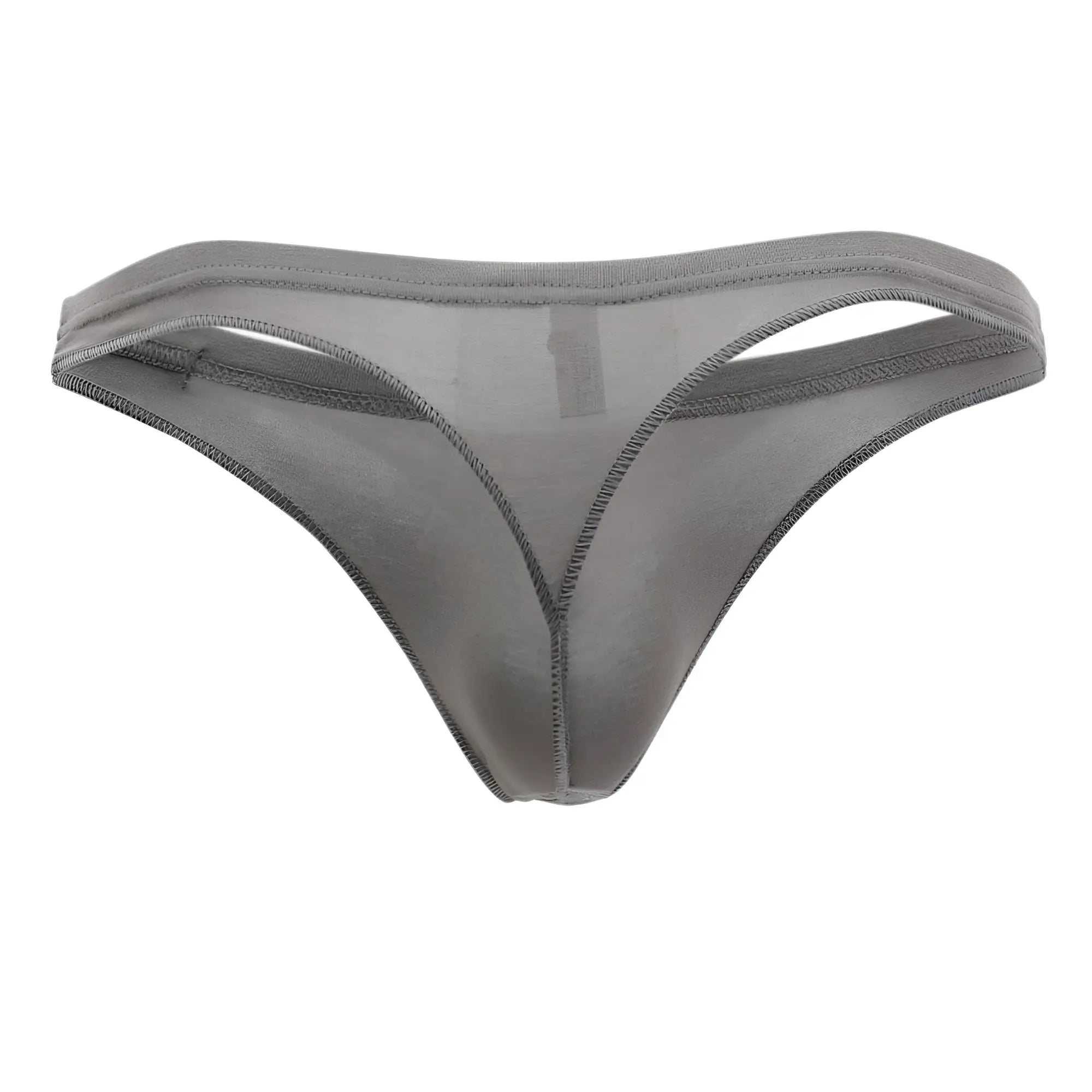 Doreanse 1392-SMK euro thong in smoke color with sheer mesh fabric and reinforced stitching along the edges