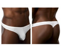 White Doreanse 1392-WHT euro thong made of smooth stretchy fabric with a form-fitting design shown from the back