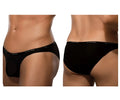 Black d&g briefs doreanse 1395-blk aire bikini with a subtle white logo band in black color