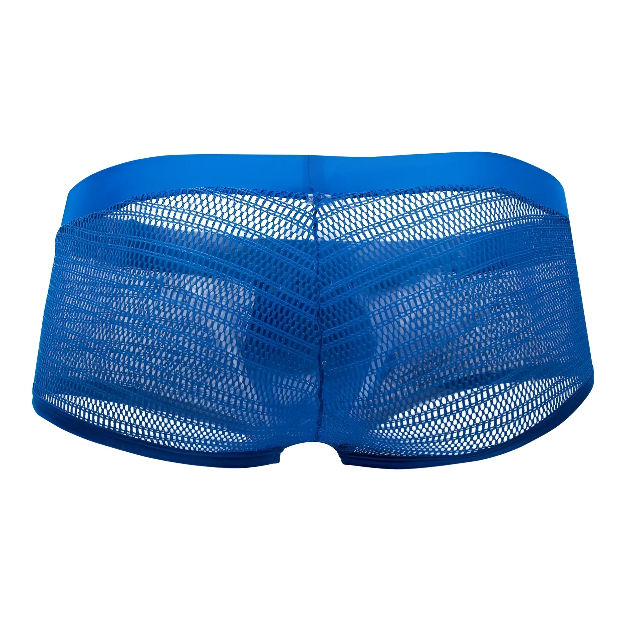 Blue doreanse 1588-BLU mesh trunk briefs with bright blue mesh fabric and solid waistband for comfortable wear