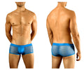 Blue mesh briefs with solid blue waistband doreanse 1588-blu mesh trunk in blue color
