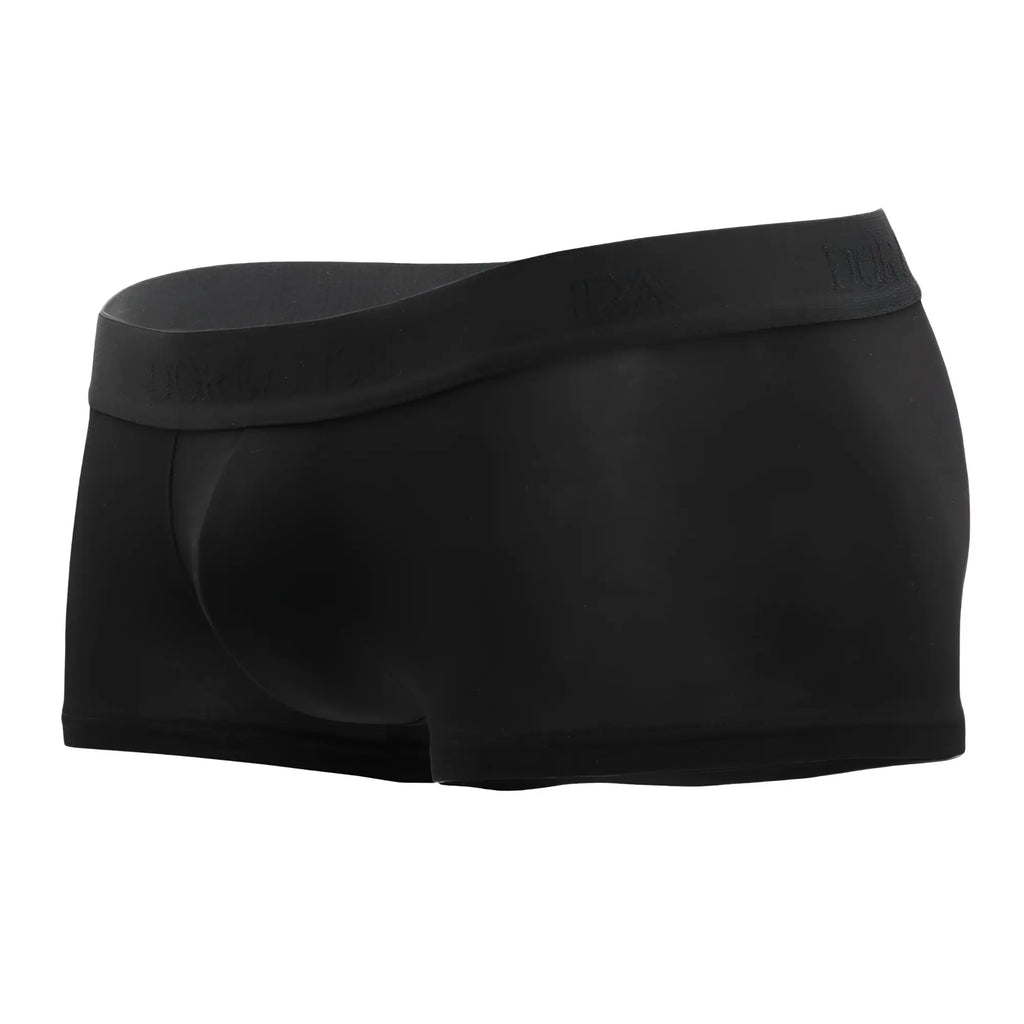 Black doreanse 1760-blk low-rise trunk briefs with smooth form-fitting fabric and elastic waistband with subtle branding