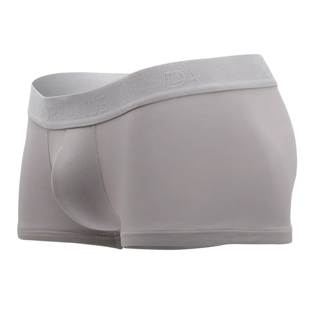 Gray doreanse 1760-gry low-rise trunk with textured waistband featuring raised daniel branding in gray color