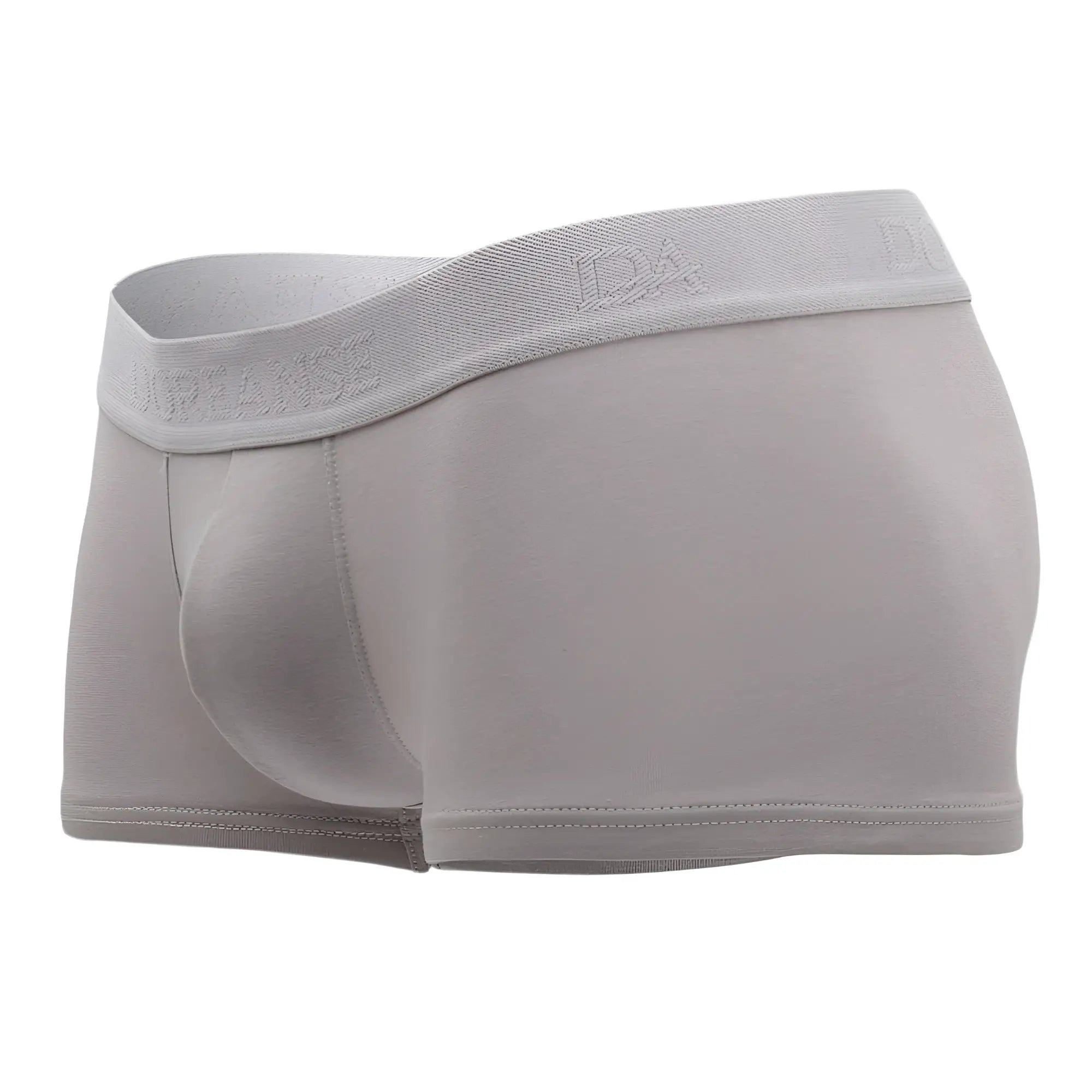 Gray doreanse 1760-gry low-rise trunk with textured waistband featuring raised daniel branding in gray color