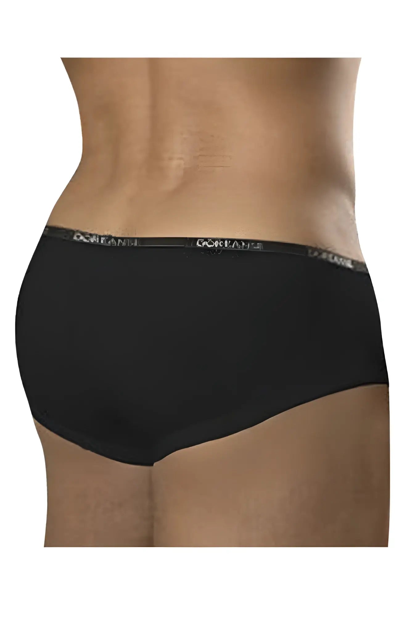 Black women’s briefs doreanse 1781 blk with stretchy waistband featuring dorian brand name in white lettering